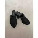 Buy Mansur Gavriel Black Suede Sandals online