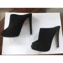 Black Suede Sandals Prada