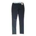 Black Synthetic Trousers Burberry