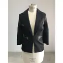 Black Synthetic Jacket Elisabetta Franchi