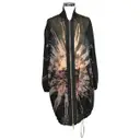 Black Synthetic Coat Gamme Rouge Moncler