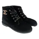 Velvet boots Chanel