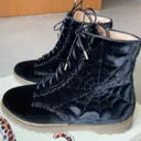 Velvet lace up boots Charlotte Olympia