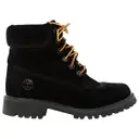 Velvet lace up boots Off White X Timberland