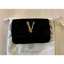Buy Versace Virtus velvet handbag online