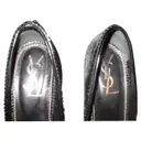 Buy Yves Saint Laurent Black Velvet Flats online