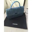 Chanel Blue Cloth Handbag for sale - Vintage