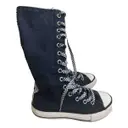Cloth lace up boots Converse