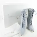 Cloth lace up boots Manolo Blahnik