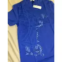 Buy Gianni Versace Blue Cotton T-shirt online