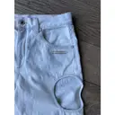 Blue Cotton Jeans Off-White