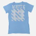 Buy Off-White Blue Cotton T-shirt online