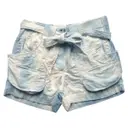 Blue Cotton Shorts Isabel Marant