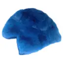 Blue Fur Hat Chanel