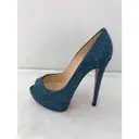 Buy Christian Louboutin Lady Peep glitter heels online