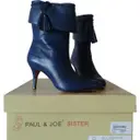 Blue Leather Ankle boots Paul & Joe Sister