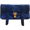 Blue Leather Clutch bag PS1 Proenza Schouler