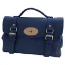 Blue Leather Handbag Alexa Mulberry