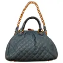 Blue Leather Handbag Stam Marc Jacobs