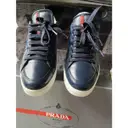 Leather trainers Prada