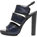 Blue Leather Sandals Balenciaga