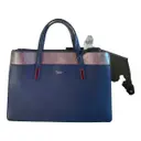 Leather satchel Tosca Blu