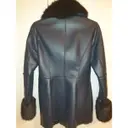 Buy Trussardi Leather peacoat online