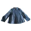 Blue Leather Jacket Virginie Castaway