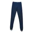 Blue Spandex Trousers Prada