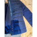 Blue Synthetic Coat Elisabetta Franchi