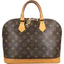 Brown Cloth Handbag Alma Louis Vuitton