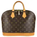 Brown Cloth Handbag Alma Louis Vuitton