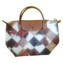 Brown Cloth Handbag Longchamp
