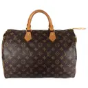 Brown Cloth Handbag Speedy Louis Vuitton