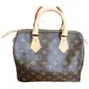 Brown Cloth Handbag Speedy Louis Vuitton