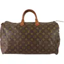 Brown Cloth Handbag Speedy Louis Vuitton - Vintage