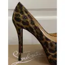 Buy Christian Louboutin Lady Peep cloth heels online