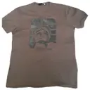 Brown Cotton T-shirt Moschino Love