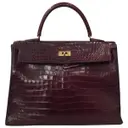 Brown Exotic leathers Handbag Kelly Hermès