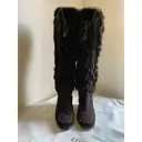 Faux fur snow boots Celine