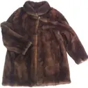 Brown Fur Coat Non Signé / Unsigned - Vintage