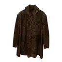 Leather coat Alaïa