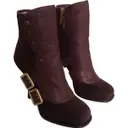 Brown Leather Ankle boots Dior