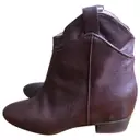 Brown Leather Ankle boots Zara