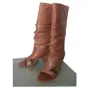 Brown Leather Boots Ash