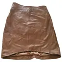 Leather mid-length skirt Bastyan