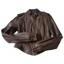 Brown Leather Biker jacket Just Cavalli