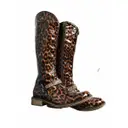 Leather boots Blumarine