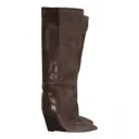 Brown Leather Boots Isabel Marant