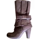 Brown Leather Boots Chie Mihara